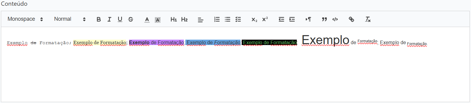 formatação